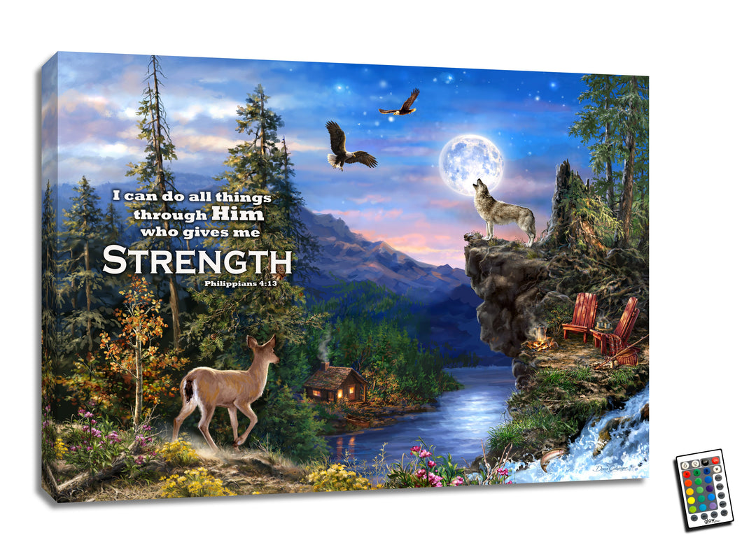 Welcome to the Woods-Scripture 18x24 Fully Illuminated LED Wall Art, handcrafted Christmas gift, Grande Place, Lancaster County PA