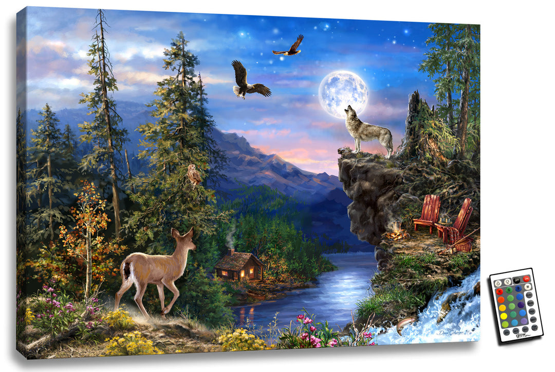 Welcome To the Woods 18x24 Fully Illuminated LED Wall Art, handcrafted Christmas gift, Grande Place, Lancaster County PA