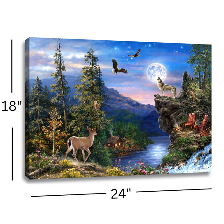 Welcome To the Woods 18x24 Fully Illuminated LED Wall Art