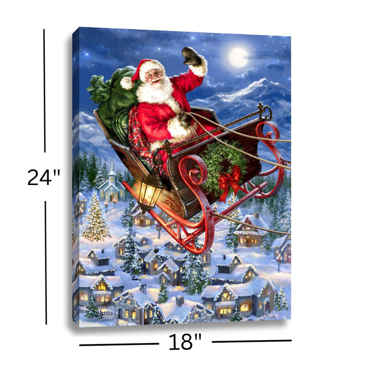 Delivering Christmas 18x24 Fully Illuminated LED Wall Art