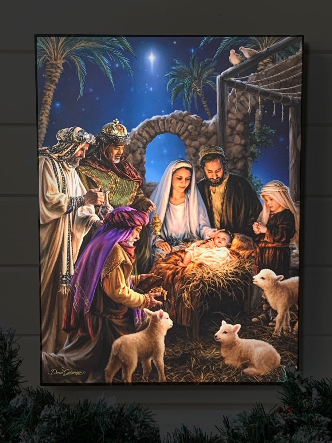 The Nativity 18x24 Fully Illuminated LED Wall Art