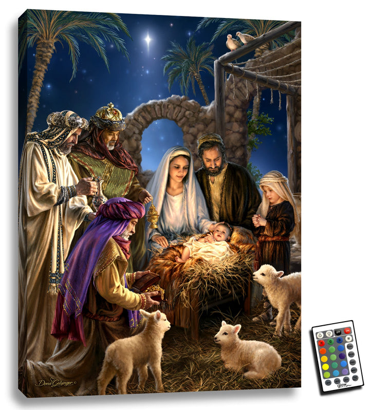 The Nativity 18x24 Fully Illuminated LED Wall Art