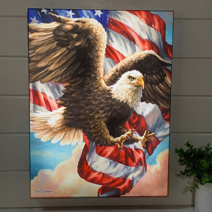 Liberty Eagle 18x24 Fully Illuminated LED Wall Art