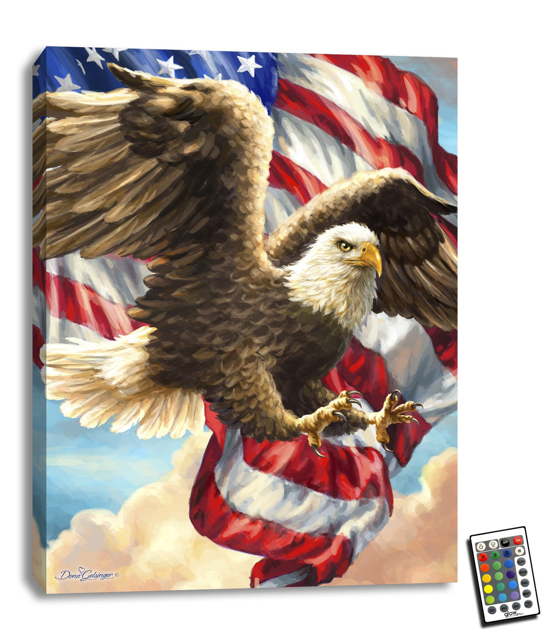 Liberty Eagle 18x24 Fully Illuminated LED Wall Art