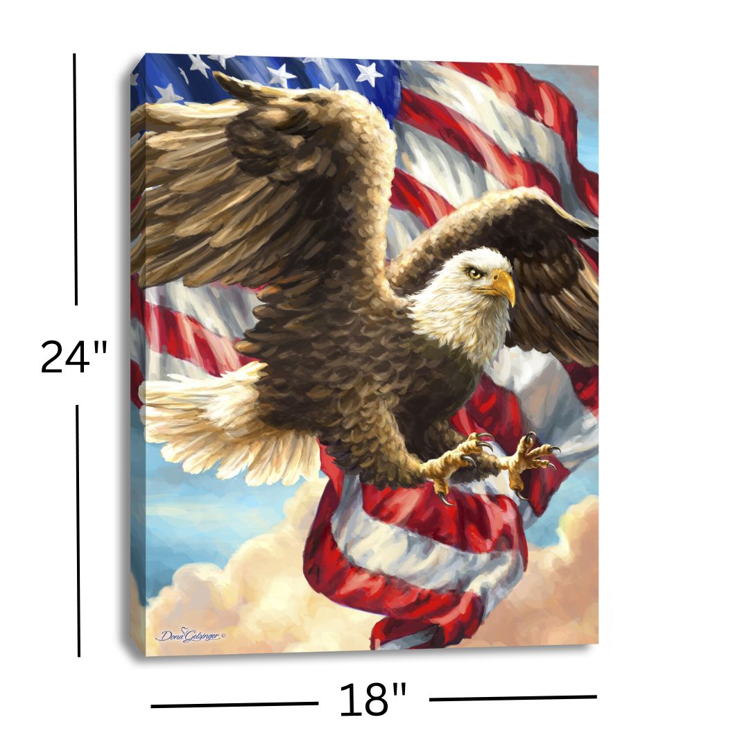 Liberty Eagle 18x24 Fully Illuminated LED Wall Art