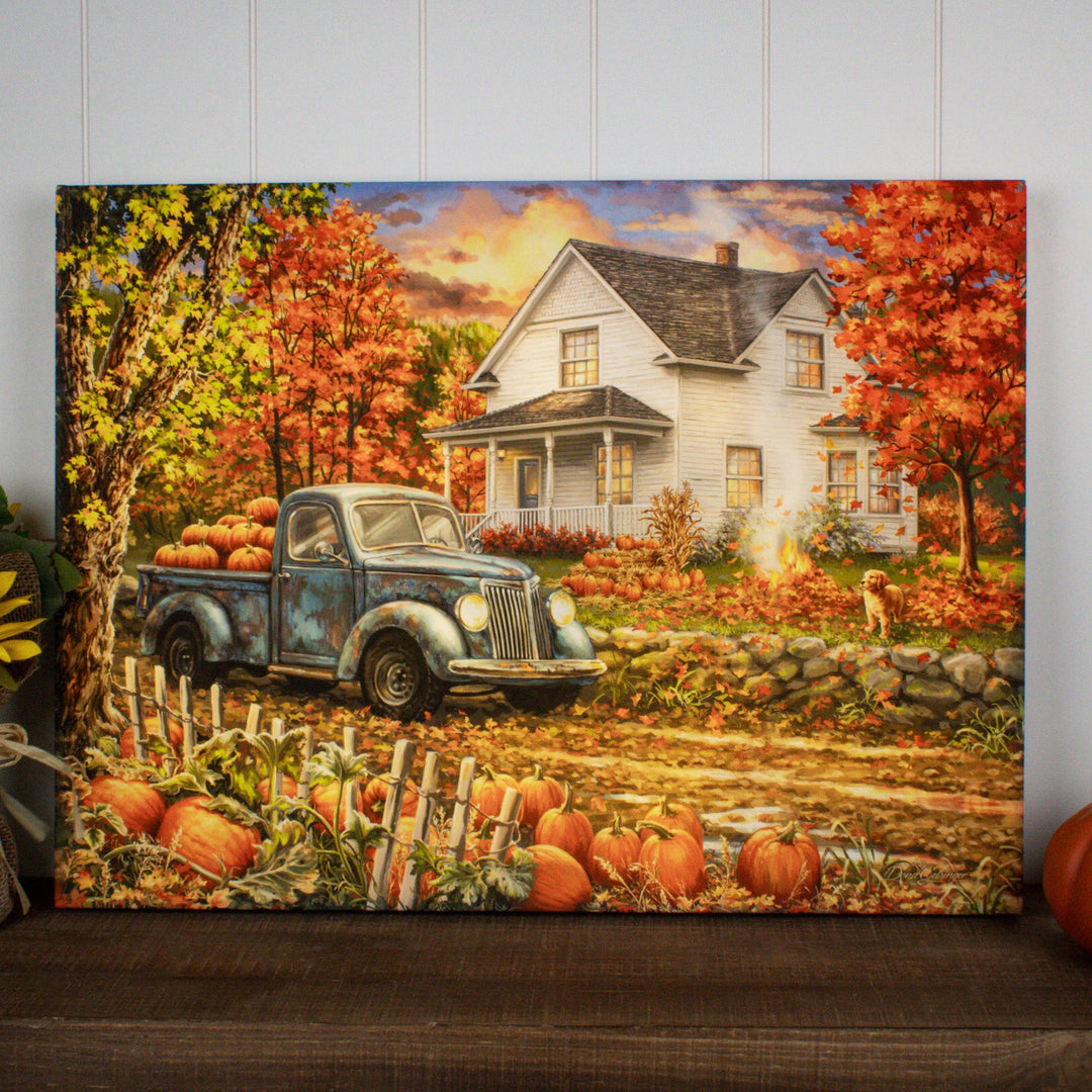 Farmhouse Memories 18x24 Fully Illuminated LED Wall Art, handcrafted Christmas gift, Grande Place, Lancaster County PA