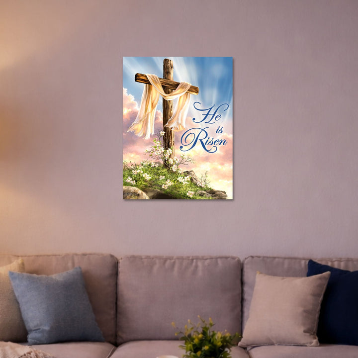 He Is Risen 18x24 Fully Illuminated LED Wall Art, handcrafted Christmas gift, Grande Place, Lancaster County PA
