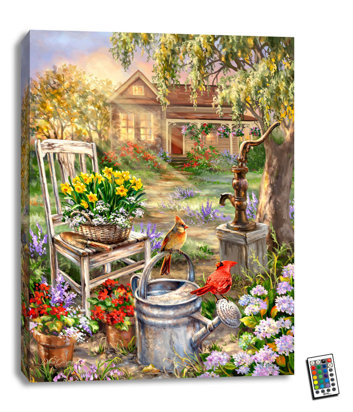 Spring Song 18x24 Fully Illuminated LED Wall Art, handcrafted Christmas gift, Grande Place, Lancaster County PA