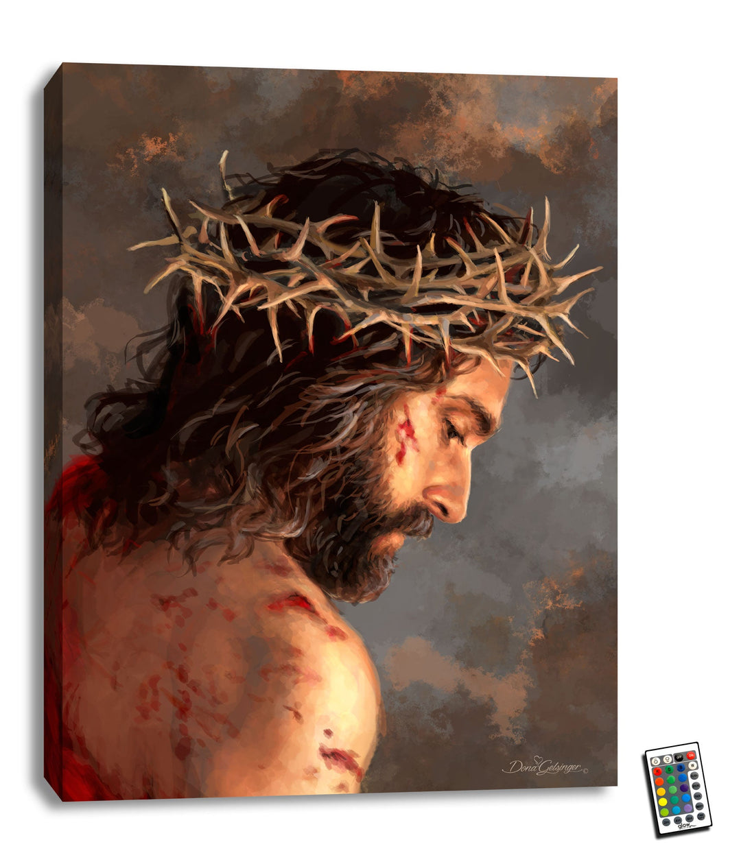 Crown of Thorns 18x24 Fully Illuminated LED Wall Art, handcrafted Christmas gift, Grande Place, Lancaster County PA