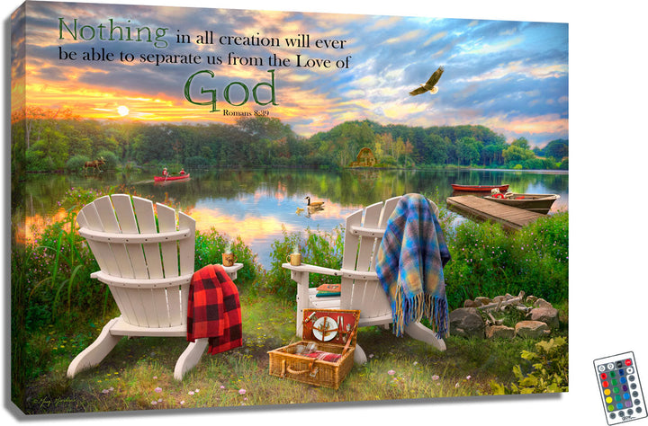 Adirondack Chairs-Scripture 18x24 Fully Illuminated LED Wall Art, handcrafted Christmas gift, Grande Place, Lancaster County PA