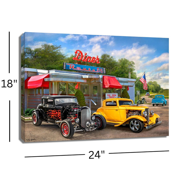 Hot Rods 18x24 Fully Illuminated LED Wall Art