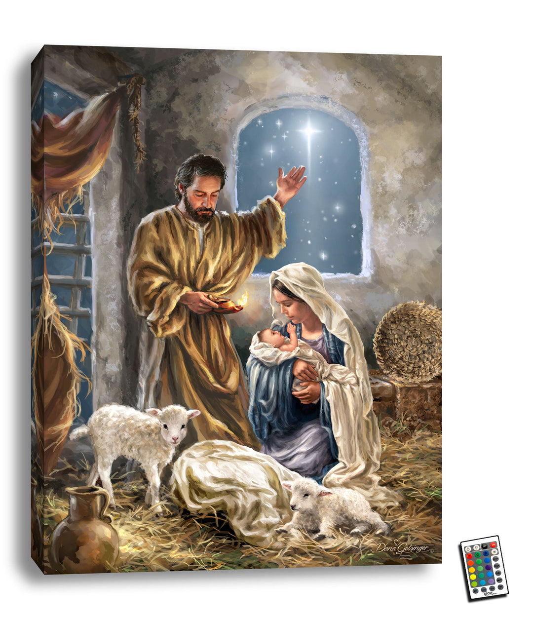 The King is Born 18x24 Fully Illuminated LED Wall Art, handcrafted Christmas gift, Grande Place, Lancaster County PA