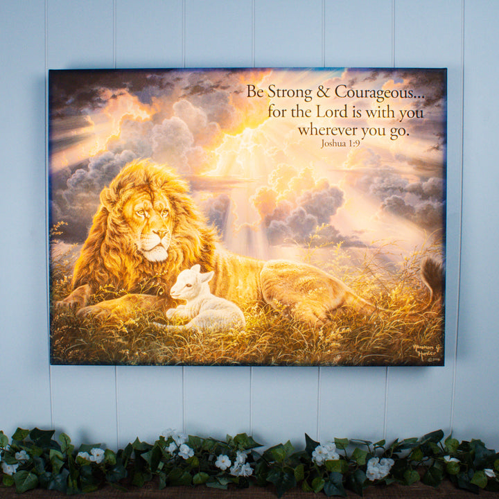 Perfect Peace with Scripture 18x24 Fully Illuminated LED Wall Art
