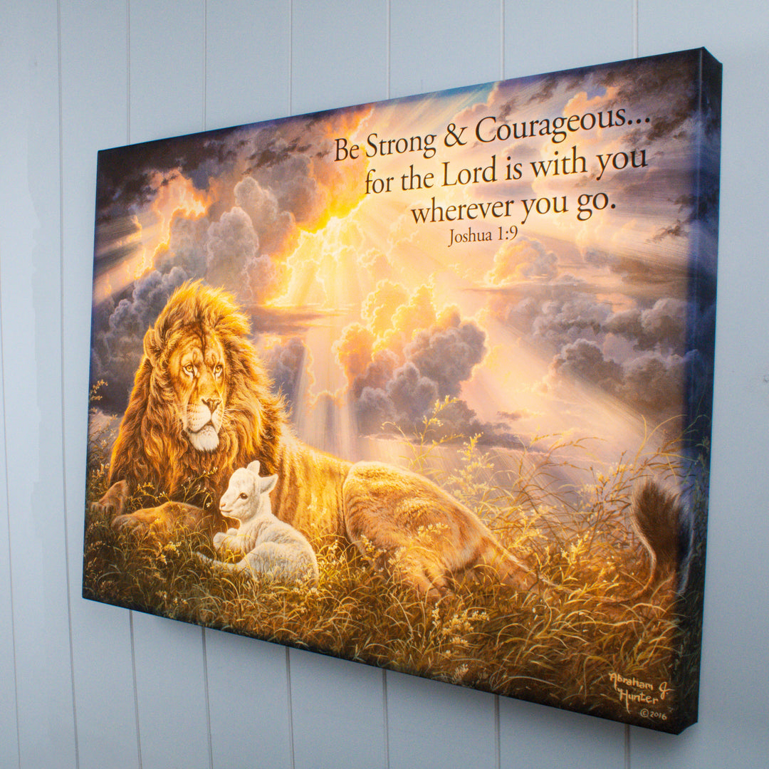 Perfect Peace with Scripture 18x24 Fully Illuminated LED Wall Art