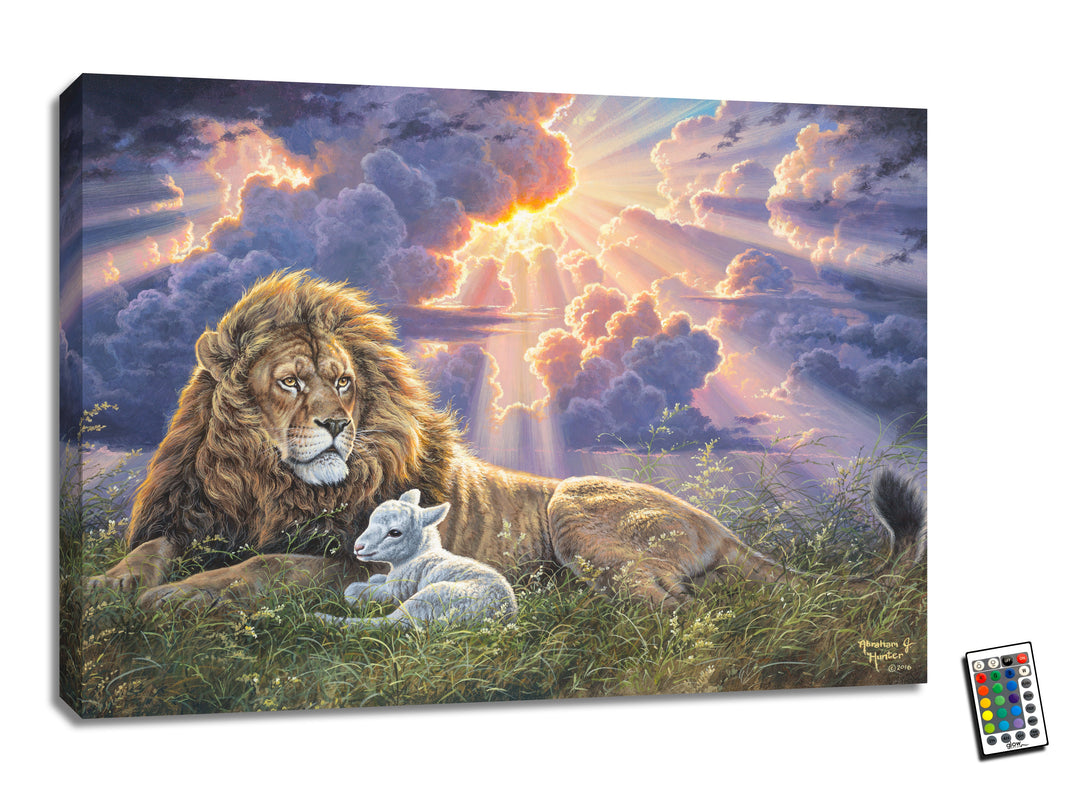 Perfect Peace 18x24 Fully Illuminated LED Wall Art, handcrafted Christmas gift, Grande Place, Lancaster County PA