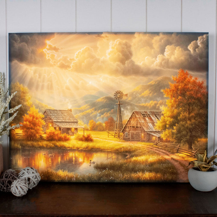God Shed His Grace 18x24 Fully Illuminated LED Wall Art, handcrafted Christmas gift, Grande Place, Lancaster County PA