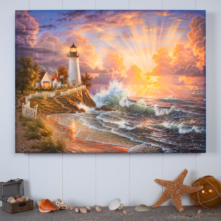 Light of Hope 18x24 Fully Illuminated LED Wall Art, handcrafted Christmas gift, Grande Place, Lancaster County PA
