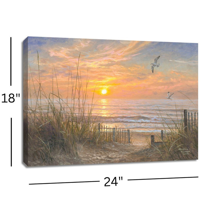 Coastline Sunset 18x24 Fully Illuminated LED Wall Art