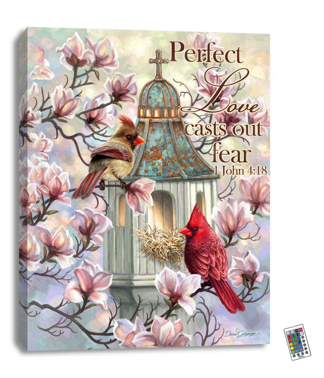 Spring Morning with Scripture 18x24 Fully Illuminated LED Wall Art, handcrafted Christmas gift, Grande Place, Lancaster County PA
