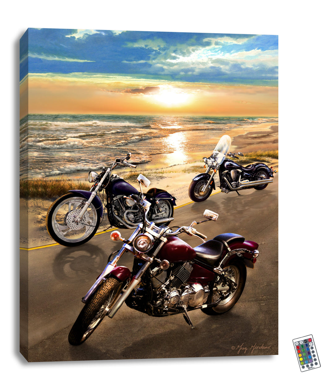 Sunset Riders 18x24 Fully Illuminated LED Wall Art, handcrafted Christmas gift, Grande Place, Lancaster County PA