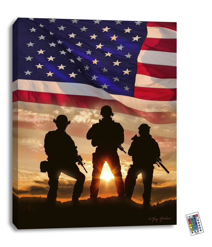 Let Freedom Ring 18x24 Fully Illuminated LED Wall Art, handcrafted Christmas gift, Grande Place, Lancaster County PA