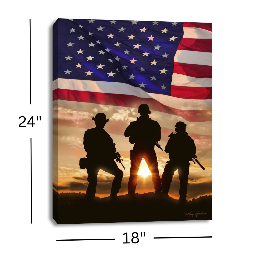 Let Freedom Ring 18x24 Fully Illuminated LED Wall Art