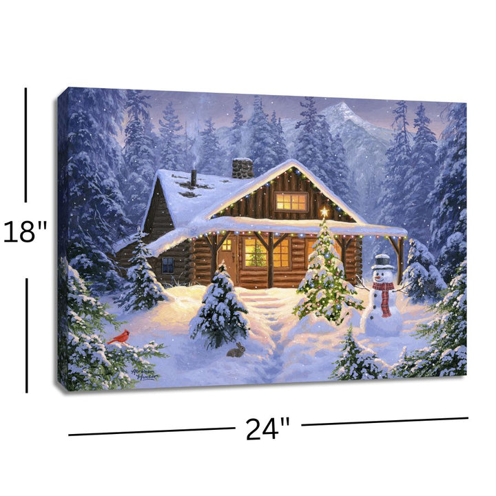 Holiday Retreat 18x24 Fully Illuminated LED Wall Art