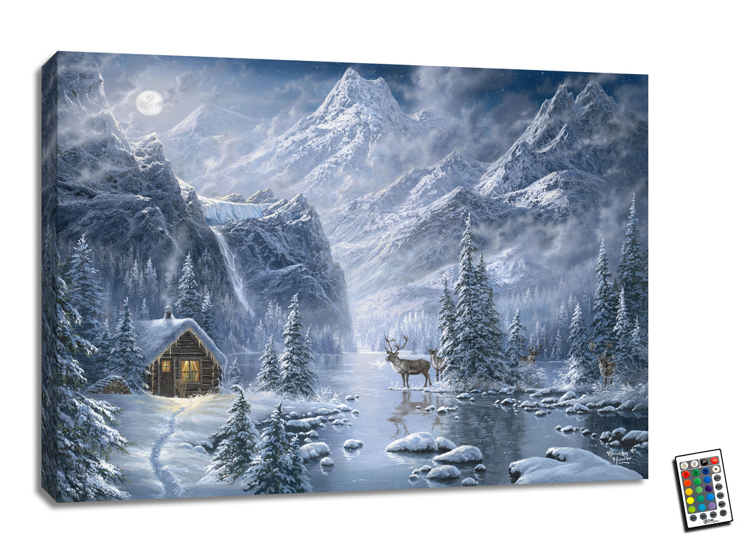 Nordic Night 18x24 Fully Illuminated LED Wall Art, handcrafted Christmas gift, Grande Place, Lancaster County PA