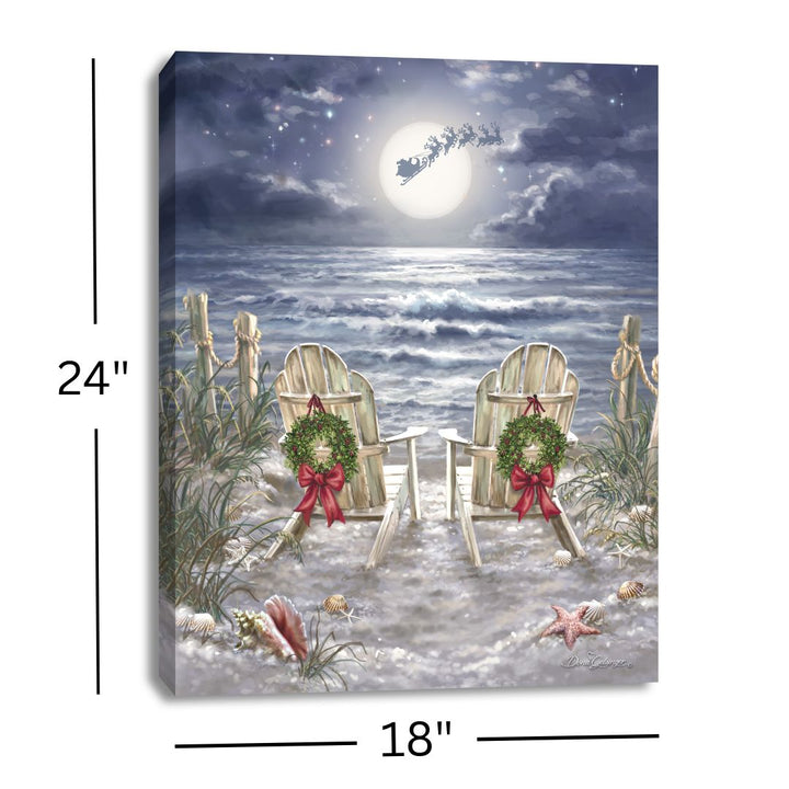Moonlight Christmas 18x24 Fully Illuminated LED Wall Art