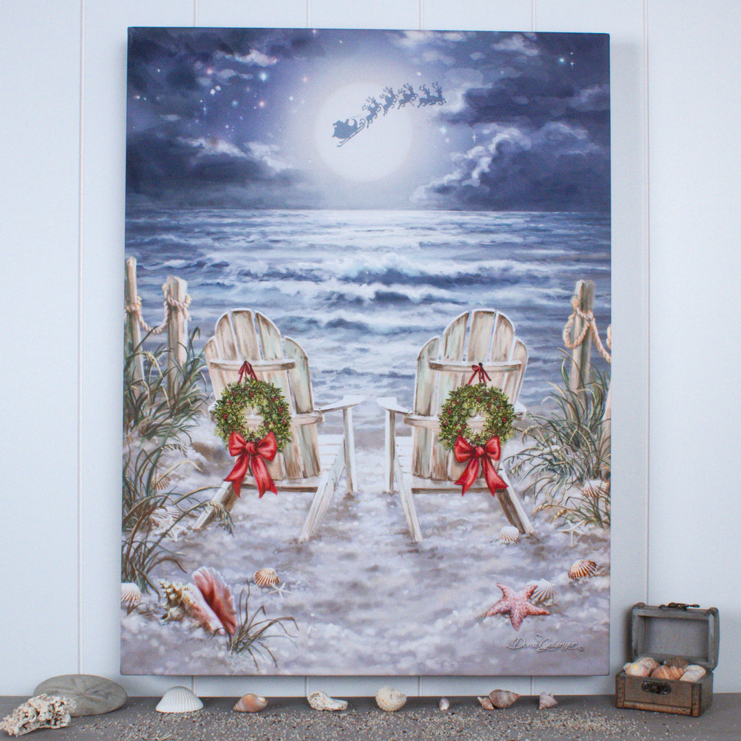 Moonlight Christmas 18x24 Fully Illuminated LED Wall Art