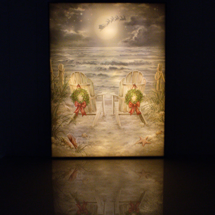 Moonlight Christmas 18x24 Fully Illuminated LED Wall Art