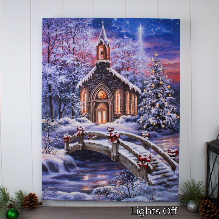 O Come Emmanuel 18x24 Fully Illuminated LED Wall Art