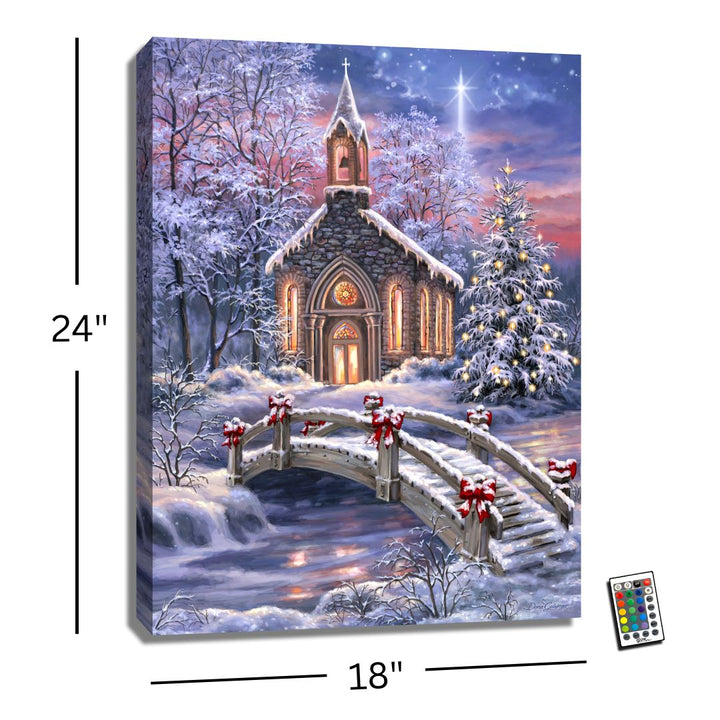 O Come Emmanuel 18x24 Fully Illuminated LED Wall Art