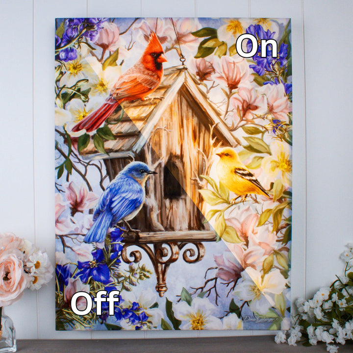 Spring Awakens 18x24 Fully Illuminated LED Wall Art, handcrafted Christmas gift, Grande Place, Lancaster County PA