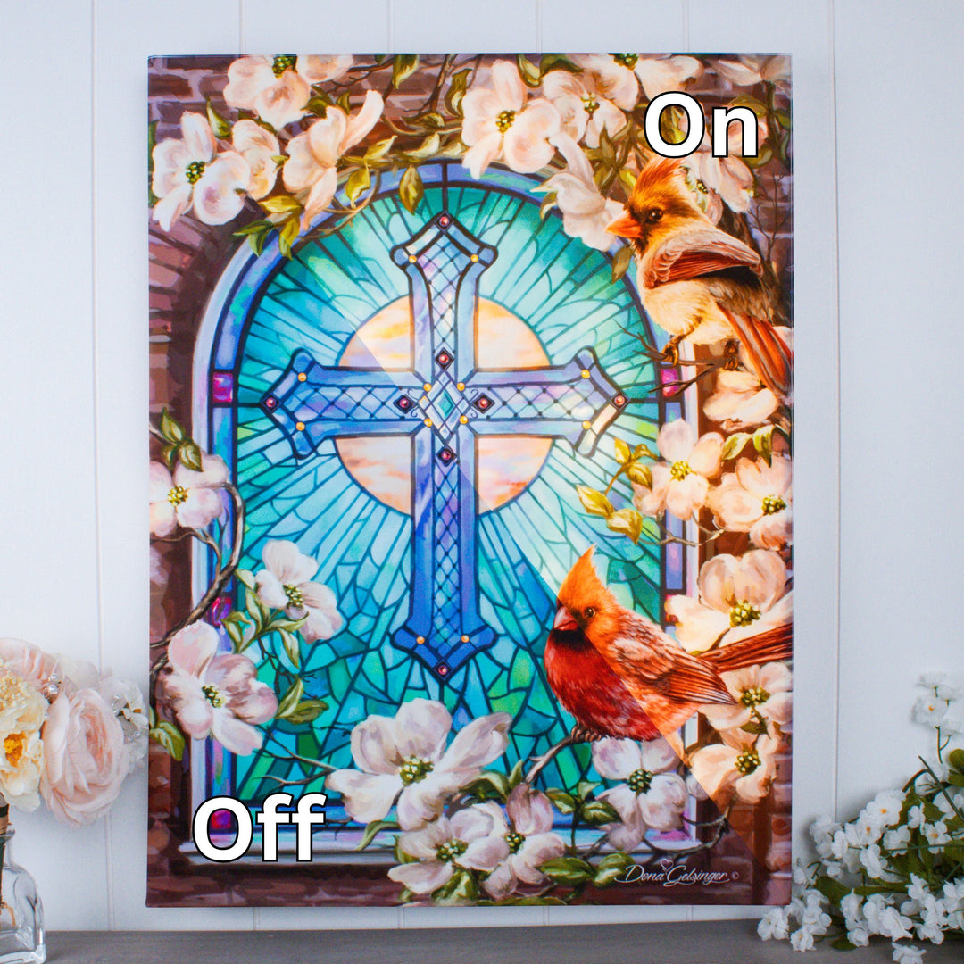 Sunday Morning 18x24 Fully Illuminated LED Wall Art, handcrafted Christmas gift, Grande Place, Lancaster County PA