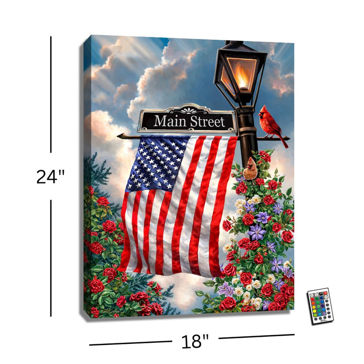Main Street USA 18x24 Fully Illuminated LED Wall Art