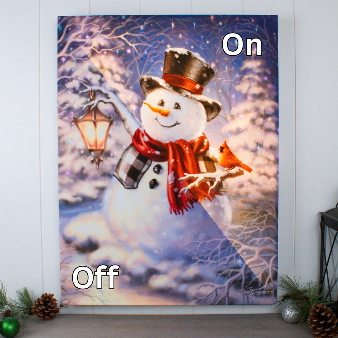 Winter Magic 18x24 Fully Illuminated LED Wall Art, handcrafted Christmas gift, Grande Place, Lancaster County PA