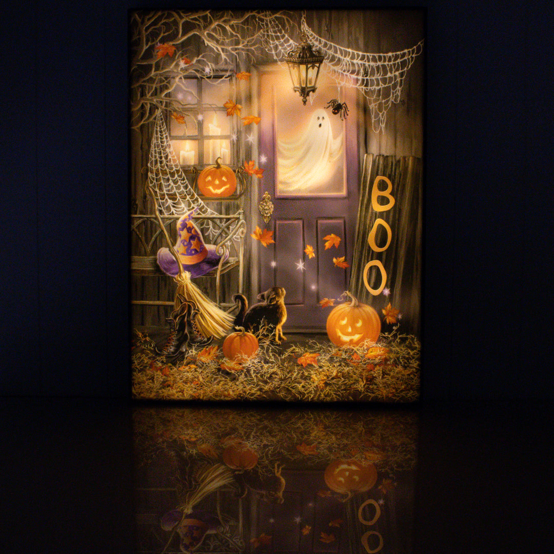Boo 18x24 Fully Illuminated LED Wall Art