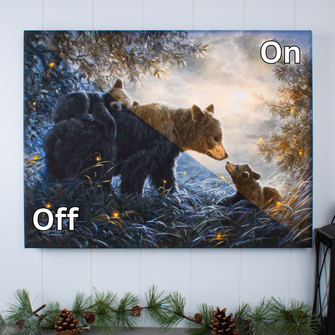 Time to Rest 18x24 Fully Illuminated LED Wall Art, handcrafted Christmas gift, Grande Place, Lancaster County PA
