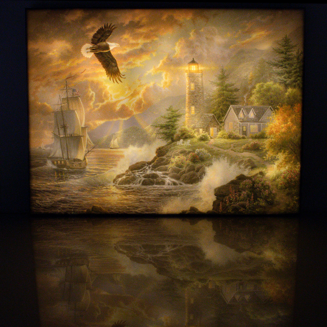 Seaside Light 18x24 Fully Illuminated LED Wall Art