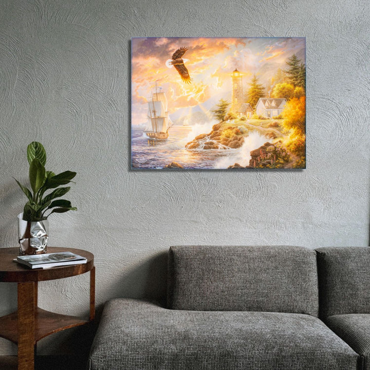 Seaside Light 18x24 Fully Illuminated LED Wall Art