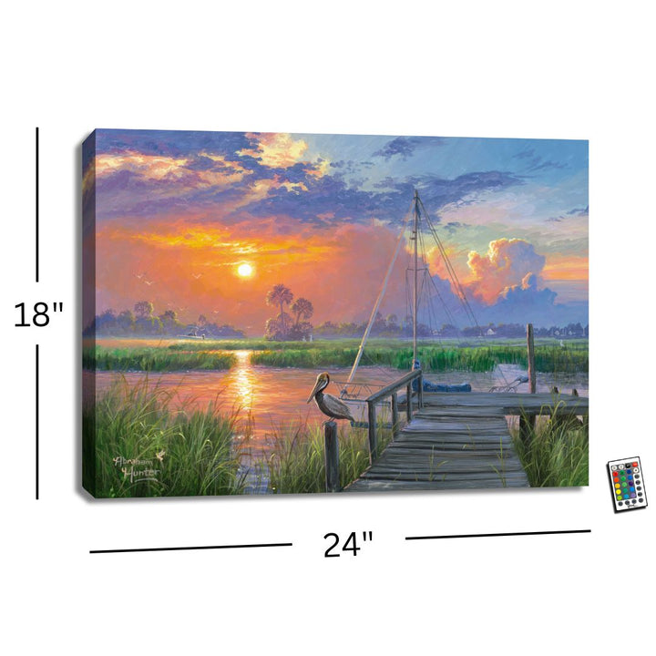 Inlet Solitude 18x24 Fully Illuminated LED Wall Art