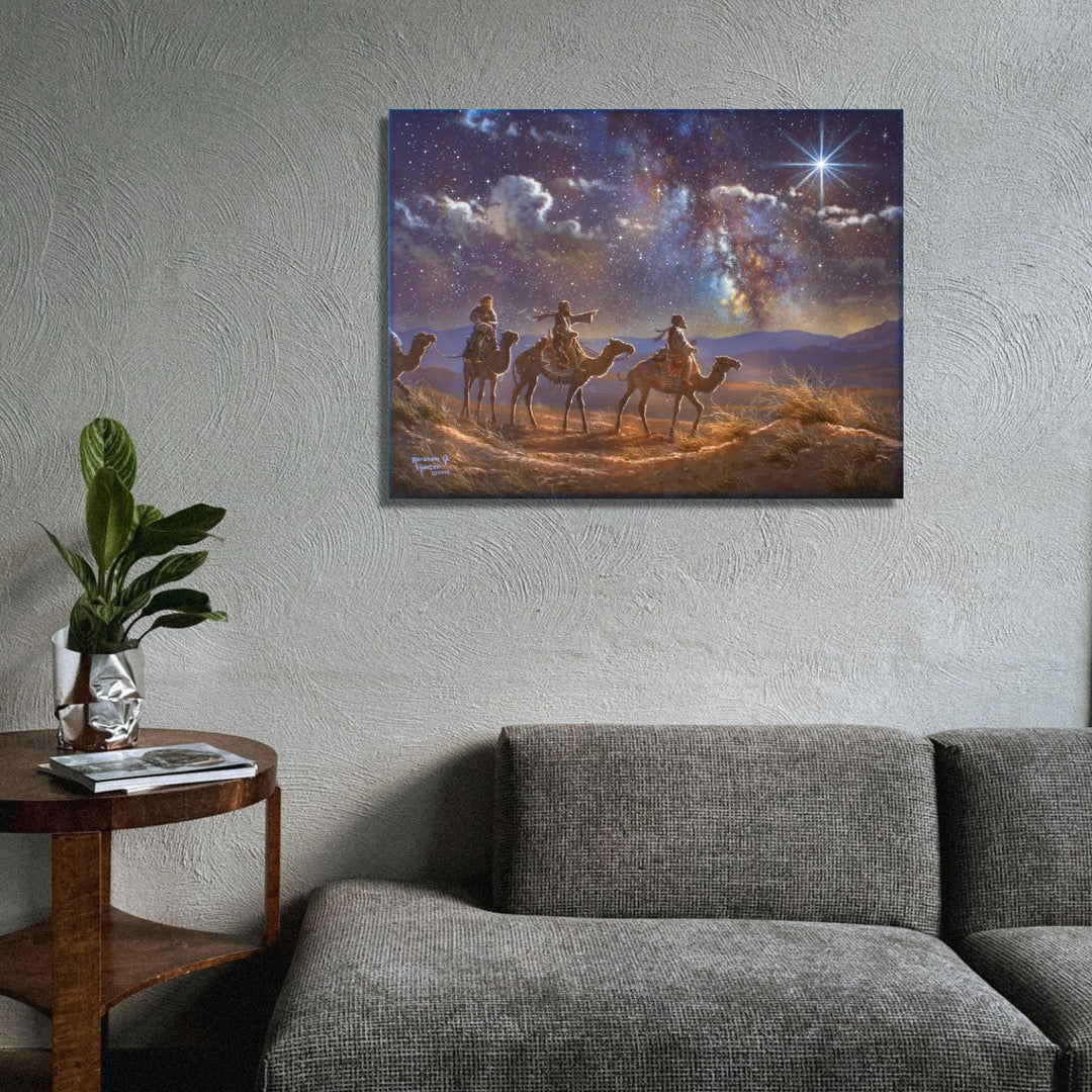 Following the Light 18x24 Fully Illuminated LED Wall Art