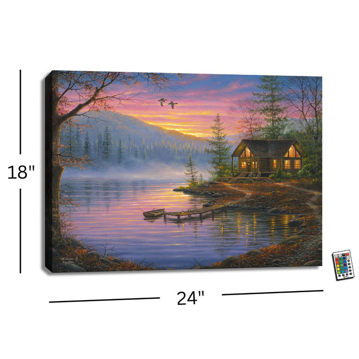 Morning Mist 18x24 Fully Illuminated LED Wall Art