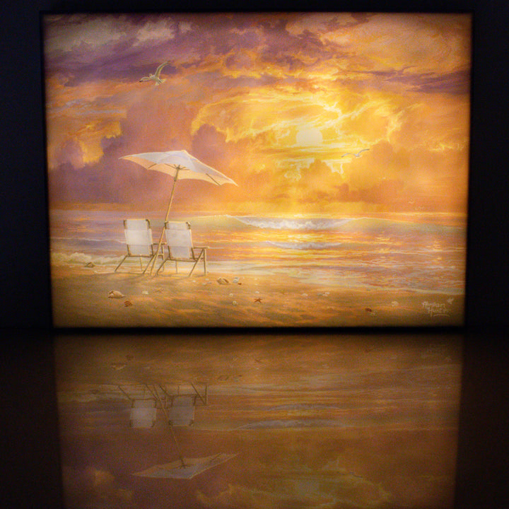 Ocean Glow 18x24 Fully Illuminated LED Wall Art