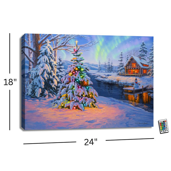 Woodland Christmas 18x24 Fully Illuminated LED Wall Art