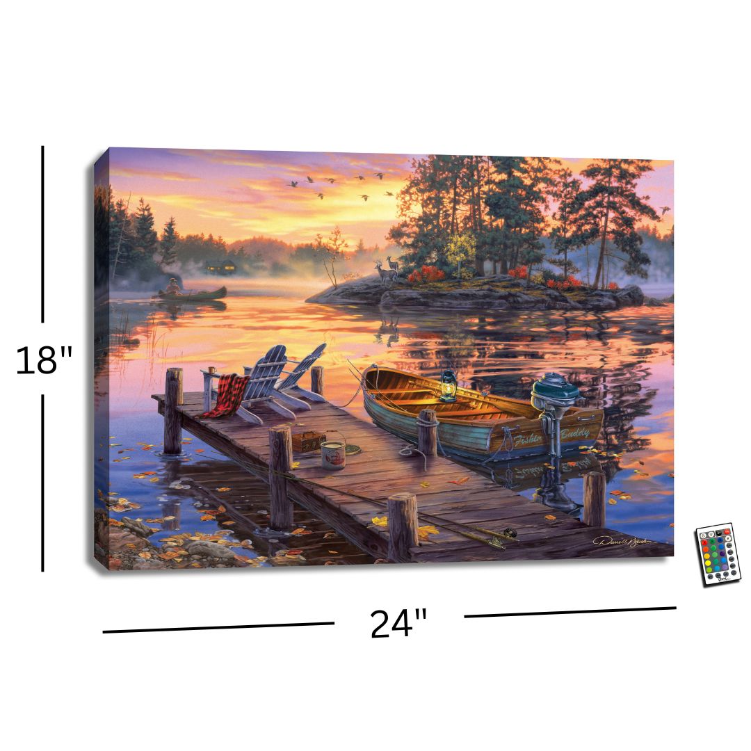 Morning Paradise 18x24 Fully Illuminated LED Wall Art