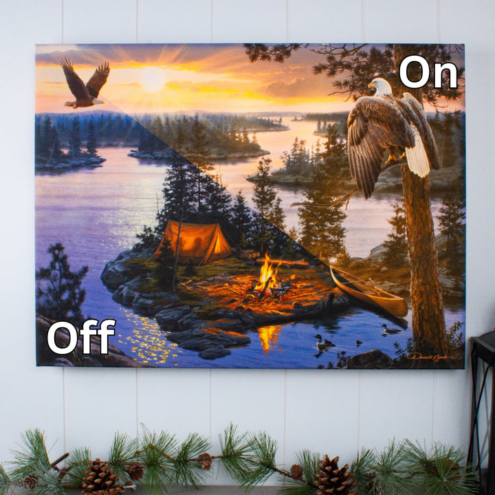 Sundance 18x24 Fully Illuminated LED Wall Art, handcrafted Christmas gift, Grande Place, Lancaster County PA