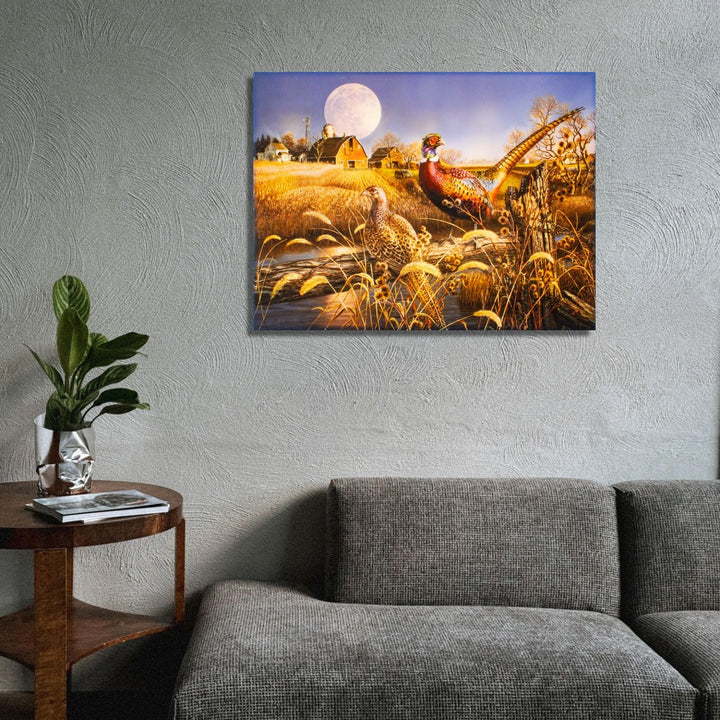 Harvest Moon 18x24 Fully Illuminated LED Wall Art