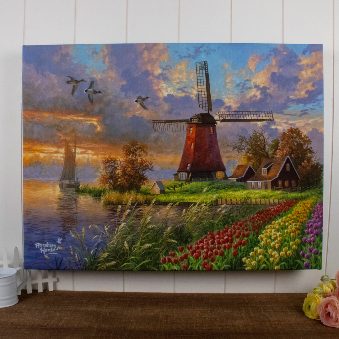 Tulip Farm 18x24 Fully Illuminated LED Wall Art